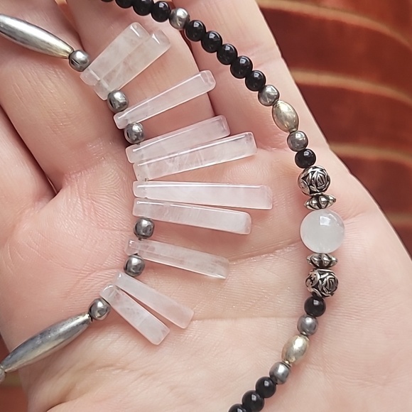 Sterling & Gemstone Statement Necklace - Picture 12 of 15